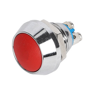 Interruptor de botón pulsador esférico de 12 mm, de dos terminales, auto-rearmable, impermeable IP65, niquelado, de latón Super <span class=keywords><strong>Thunder</strong></span> para aplicaciones automáticas - Product Image 6