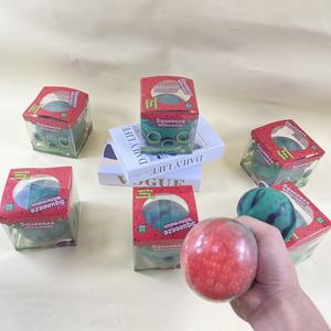Jouet à presser en forme de pastèque rempli de billes, adorable balle sensorielle anti-stress en forme de fruit avec boîte cadeau pour enfants et adultes - Product Image 5