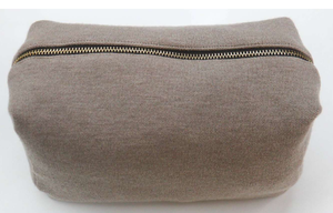 Merino Wool Heather Gray Knitted Cosmetic Bag Zipper <b>Makeup</b> Pouch Toiletry <b>Case</b> Travel Organizer - Product Image 5