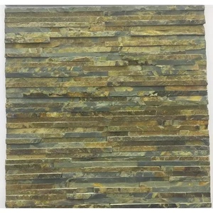 Panneau décoratif en <span class=keywords><strong>ardoise</strong></span> de couleur mélangée, pierre naturelle de culture murale - Product Image 4