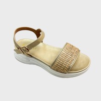Nouvelles sandales arabes à bout ouvert 2026, empeignes tissées à la main, semelle en PU Plataforma, fabrication en caoutchouc, chaussures personnalisées pour femmes