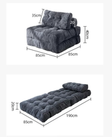 Canapé-lit pliable confortable et portable pour salon, lit convertible, canapé paresseux emballé sous vide pour chambre à coucher