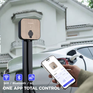 สถานีชาร์จรถยนต์ไฟฟ้าแบบติดผนัง AC 7KW พร้อมสายชาร์จ Type <span class=keywords><strong>2</strong></span> ควบคุมผ่านแอปฯ จากโรงงาน OEM - Product Image 3