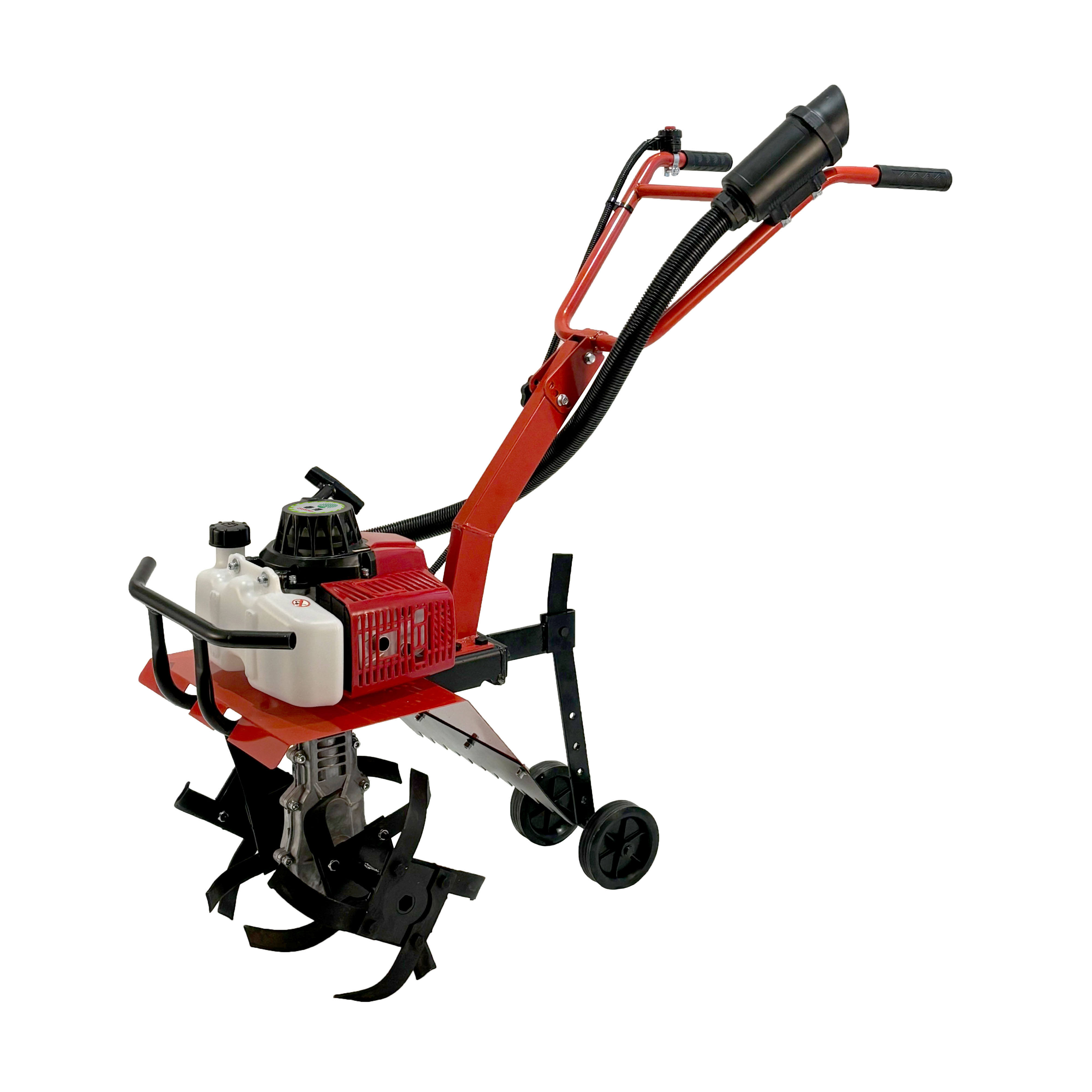 Portable Gasoline Mix Oil Powered Mini Rotary Tiller Cultivators 68cc  Small Agriculture Machine Garden Tools Walk Behind