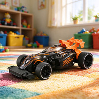 Voiture de course RC 1:18 4CH avec lumières, voiture RC à grande vitesse pour enfants, voiture RC télécommandée