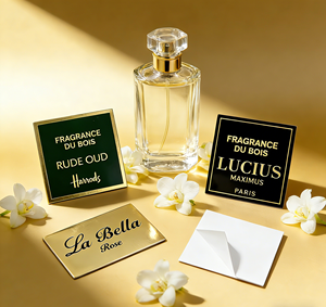 Étiquette de bouteille de vin en aluminium brossé de luxe, étiquette métallique personnalisée en relief pour spiritueux haut de gamme - Product Image 1