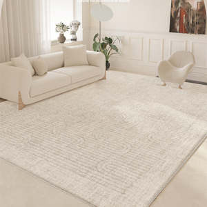 Alfombra Moderna de Estilo Chino Antiguo, Apta <span class=keywords><strong>para</strong></span> Mascotas, de Imitación de Cachemira, <span class=keywords><strong>para</strong></span> Sala de Estar, en Beige y Blanco - Product Image 3