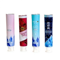 Tube de dentifrice cylindrique en aluminium-plastique pour hôtel, diamètre 12,7-35 mm, bouchon à vis, impression UV personnalisée, cosmétique