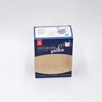Boîte en carton personnalisée avec logo, double fermeture, 300-350 g/m², avec fenêtres pour veilleuse