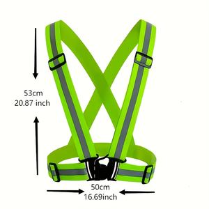 سترة عاكسة عالية الوضوح للسلامة، معدات عاكسة للجري، سترة عاكسة قابلة للتعديل للمشي - Product Image 4