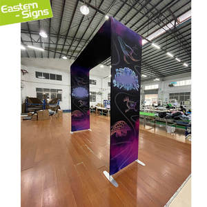 Offre Spéciale : Arche d'entrée en tissu tendu sur structure tubulaire en aluminium, <span class=keywords><strong>stand</strong></span> d'exposition portable pour événements et salons professionnels - Product Image 4