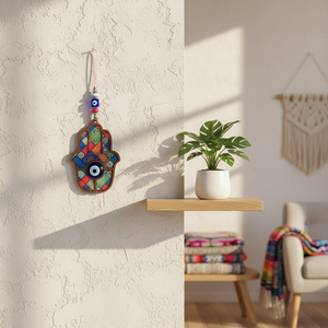 Colorful Wooden Wall <b>Ornament</b> 27*10cm Unique Accent for Home Decor - Product Image 3
