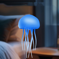 Lampe volante méduse à lévitation tactile rechargeable par USB pour décoration de chambre à coucher Corps en ABS Source de lumière LED Capteur de puissance DIY