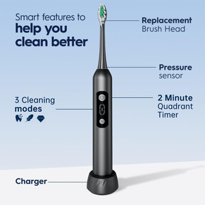<span class=keywords><strong>Cepillo</strong></span> de <span class=keywords><strong>Dientes</strong></span> Eléctrico Inteligente con Carga Inalámbrica, Sensor de Presión, IPX7, <span class=keywords><strong>Cepillo</strong></span> de <span class=keywords><strong>Dientes</strong></span> Sónico de Viaje para el Hogar - Product Image 3