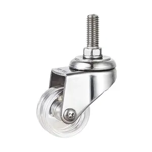 Light duty 1.5in 2in in acciaio inox filettato stem pc girevole bloccaggio ruote con freno