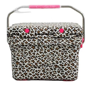 Hot Selling Camping Large Capacity Rotomolded Hard Shell Compressor <strong>Cooler</strong> 20L Leopard Style Food Use Heavy Duty <strong>Cooler</strong> <strong>Box</strong> - Product Image 1