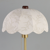 Lampe de table de style vintage français du milieu du siècle, abat-jour en tissu, lampe de bureau de luxe pour hôtels, villas, lumière d'ambiance décorative