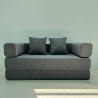 Divano Letto Modulare Semplice e Moderno in Corduroy, Confortevole ed Ecologico, per Hotel e Villa, con Rivestimento Rimovibile e Sezioni Pieghevoli per Spazi Piccoli