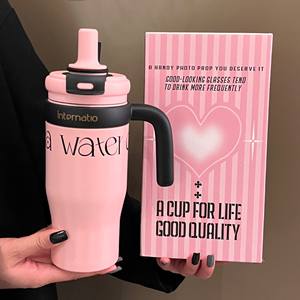 Taza de Viaje de Acero Inoxidable 304 con Aislamiento <span class=keywords><strong>al</strong></span> Vacío de Doble Pared de 550 ml, Termo Bonito para Exteriores, Diseño Americano con Asa para Agua - Product Image 1