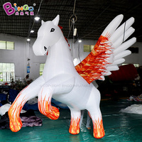 Caballo Inflable Publicitario con Alas, Mascota de Dibujos Animados, Marioneta de Caballo, Caballo Volador Inflable Personalizado para Eventos de Carnaval