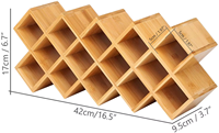Tailai Étagère de rangement en bambou pour épices, 18 compartiments, pour comptoir, meuble de cuisine, armoire, mur ou porte