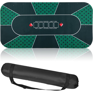 Custom Automatic Portable Modern Luxury Waterproof Foldable Poker Mat Non Slip <strong>Rubber</strong> Backing Texas Hold'em <strong>Blackjack</strong> - Product Image 6