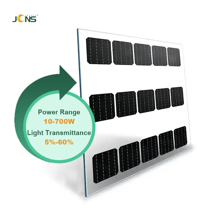 최고 품질 유리 태양 전지 패널 300W 투명 사용자 정의 와트 투과율 사용자 정의 이중 유리 태양 전지 패널