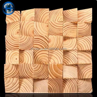 Panneaux muraux en mosaïque de bois de pin style 3D à lattes, imperméables, pour la décoration du salon, motif personnalisé, décoration intérieure domestique