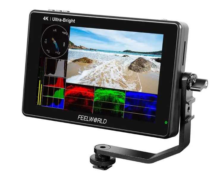 FEELWORLD LUT7 7 Inch 3D LUT 2200nits Touch Screen DSLR Camera Field Monitor with Waveform VectorScope Histogram