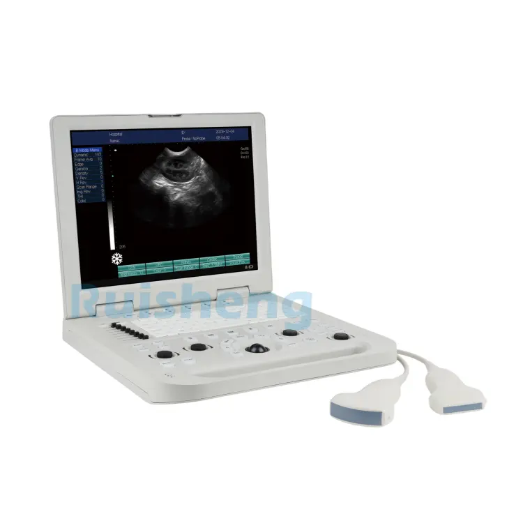 cheap laptop 2D color Doppler portable color Doppler with convex linear probe ultrasound machine