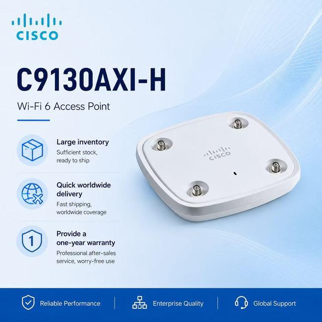 C9130AXI-H Catalyst 9130 Series 4X4:4 MIMO Wi-Fi 6 Internal Antenna Indoor Cisco Access Point