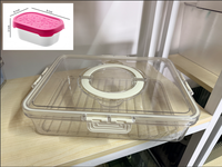 Boîte à collation en acier inoxydable compartimentée avec couvercle en silicone, 8 compartiments, plateau de service alimentaire rectangulaire en plastique injecté