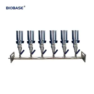 Biobase cina collettori di filtrazione sottovuoto 1-6 ramo in acciaio inox titolare filtro solvente collettore di filtrazione sottovuoto per laboratorio