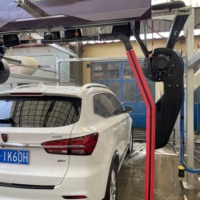 Machine de lavage de voitures automatique sans contact, robot 360 degrés avec sécheur d'air pour les zones de services autoroutiers