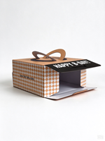 Boîte à gâteau pliable en papier avec poignée, personnalisée et imprimée, pour l'emballage de gâteaux d'anniversaire, pour boulangerie, dessert