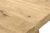 Salon antique Table à thé ronde solide en chêne massif de style rustique Wabi-sabi en bois recyclé Table basse