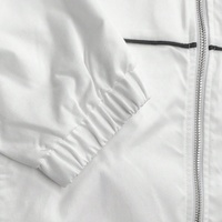 Setelan Jaket Hoodie Zip-Up Pria Benta Shangpin ODM dengan Celana Trim Kontras, Setelan Olahraga Anti Angin 2 Potong
