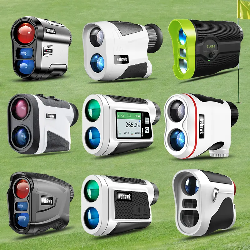 OEM 600m lazer Rangefinders USB şarj edilebilir büyük ekran Golf telemetre kilit bayrak titreşim kapsam mesafe ölçer telemetre