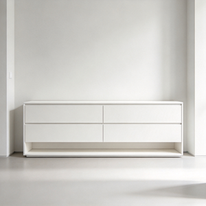 Zapatero Moderno de Madera Blanca con Cajones y Almacenamiento Abierto para Dormitorio o Entrada - Product Image 1