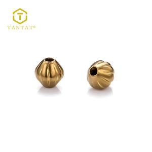 Perle cannelée en laiton de perle de <span class=keywords><strong>bicone</strong></span> pour la fabrication de bijoux de bricolage - Product Image 2