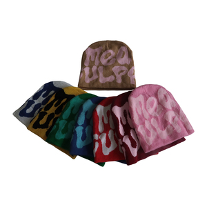Bonnets de 60 couleurs avec logo personnalisé <span class=keywords><strong>en</strong></span> acrylique et <span class=keywords><strong>laine</strong></span> Chapeau d'hiver pour l'extérieur <span class=keywords><strong>Bonnet</strong></span> tricoté pour femmes - Product Image 5