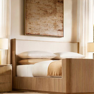 Una camera da <span class=keywords><strong>letto</strong></span> principale retrò e semplice con <span class=keywords><strong>un</strong></span> <span class=keywords><strong>letto</strong></span> <span class=keywords><strong>matrimoniale</strong></span> e <span class=keywords><strong>un</strong></span> <span class=keywords><strong>letto</strong></span> nuziale <span class=keywords><strong>francese</strong></span>, personalizzabile, e <span class=keywords><strong>un</strong></span> concetto di Villa di lusso leggero - Product Image 6