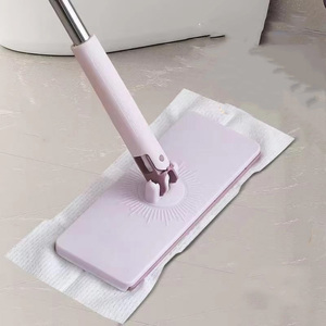 Serpillère plate en tissu super absorbant 25 cm à fixation rapide, lavage mains libres pour sols carrelés et parquet, usage universel – Vente directe usine - Product Image 3