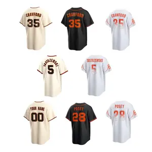 New 2024 Cheap Wholesale embroidered baseball jerseys San Francisco #35 Brandon Crawford #28 Buster Posey ready stock jerseys