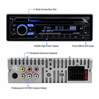 Single Din 7-Color Backlight Dashboard Mobil untuk Player Sistem Audio Daya Tinggi 4x50W USB RGB V5.0 untuk Stereo