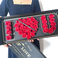 INUNION Boîte d'emballage de fleurs en carton vide romantique de qualité supérieure I Love You pour les cadeaux d'anniversaire de la fête des mères et de la Saint-Valentin