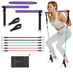 บาร์พิลาทิสแบบพกพาขายดี บาร์ออกกำลังกายโยคะ บาร์รัดขา บาร์บริหารกล้ามเนื้อ บาร์พิลาทิสแบบมีห่วงไนลอน ชุดอุปกรณ์บาร์พิลาทิส - Product Image 6