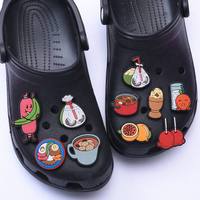 Aksesoris Sepatu PVC Lucu Desain Kustom, Hiasan Sepatu Clog, Grosir Produk Baru Minuman dan Makanan Meksiko