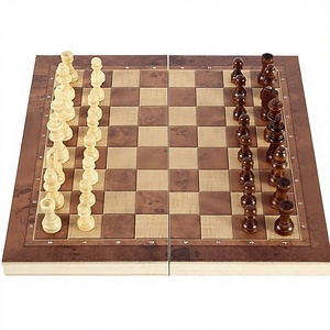 <strong>Wooden</strong> <strong>Chess</strong> <strong>Set</strong> with Folding Storage 3-in-1 <strong>Chess</strong>/Backgammon/Checkers Board for Adults &amp; Kids China - Product Image 1