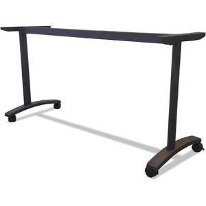 Mesa de Entrenamiento Serie Alera Valencia con Base en Forma de T, 54'' de Ancho x 19.75'' de Profundidad x 28.5'' de Altura, Acero Moderno Negro Ajustable para Hoteles y Salas de Conferencias - Product Image 4